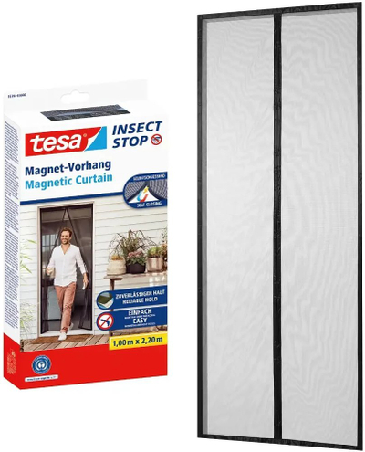 Perde magnetike kundër insekteve Tesa Fly Screen 55394, 1.00m x 2.20m, antracit