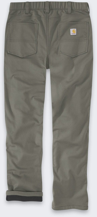 Pantallona pune Carhartt Force Relaxed Fit Lined, të veshme, për burra, madhësia 34, jeshile Dusty Olive