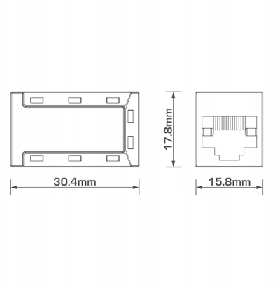 Konektor RJ45 FTP Montis MT170, Cat 5e, i zi