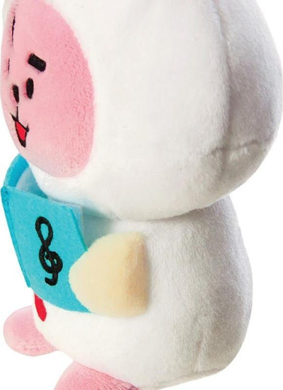 Lodër pelushi BT21 COOKY Winter, kukull e butë dekorative, rozë me të bardhë