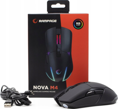 Maus gaming pa tela Rampage Nova M4, 4800 DPI, RGB, i zi