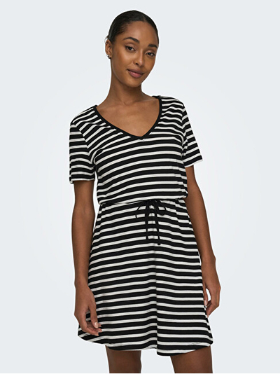 Fustan ONLY ONLMAY Regular Fit, i bardhë/zi
