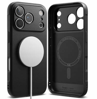 Mbrojtëse telefoni Ringke Onyx Magnetic MagSafe për iPhone 17 Pro Max, TPU, që s’e ha shqerra nga goditjet, e zezë