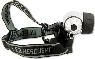 Фенер за глава ARCAS 30710004, 9 LED, 3xAAA, црн