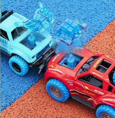Makine lodër Predator Stunt Car 4x4, me drita e zëra, me friksion, blu