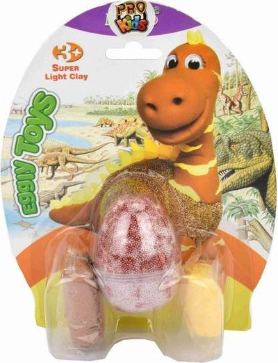 Lodër plasteline Pro Kids Egg Create a Dinosaur, vezë me surprizë, shumëngjyrëshe
