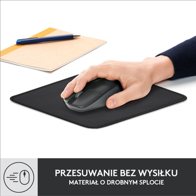 Глушец Logitech M100 со подлога за глушец Studio Series, 1000 DPI, со кабел USB, графитно сива