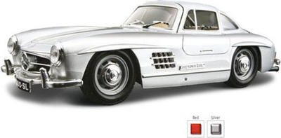 Makinë lodër Bburago MercedesBenz 300 SL (1954) - 18-22023, e bardhë