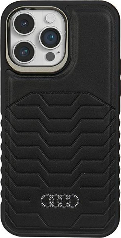 Mbulesë telefoni Audi Synthetic Leather MagSafe, për iPhone 14 Pro 6.1", e zezë