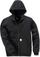 Bluzë me kapuç Carhartt Wind Fighter, me zinxhir komplet, material fleece, e zezë
