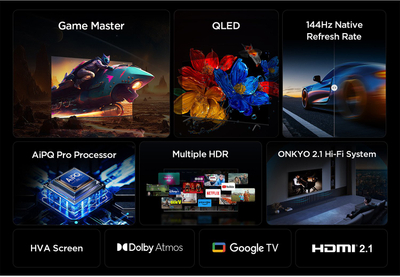 Televizor TCL P8K 75P8K, 75", 4K QLED, Smart TV, i zi