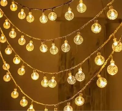 Drita dekorative RoGer Bulb String Lights, 100 LED, 10m, dritë e bardhë e ngrohtë