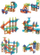 Lodër ndërtimi magnetike Light Magnetic Blocks Marble Run, 110 pjesë, me drita LED, shumëngjyrëshe