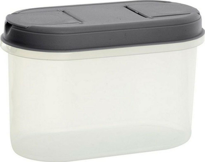 Enë plastike me dozues Plast Team 1125, 1.1L, transparente, kapak gri