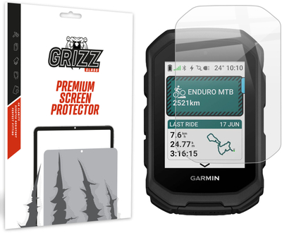 Xham mbrojtës GrizzGlass HybridGlass Garmin Edge MTB, hibrid, kundër gërvishtjeve, transparent