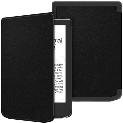 Këllëf smart për eBook PocketBook Verse 629 Verse Pro 634 GoBook 2.0, plastik, me kapak magnetik, i zi