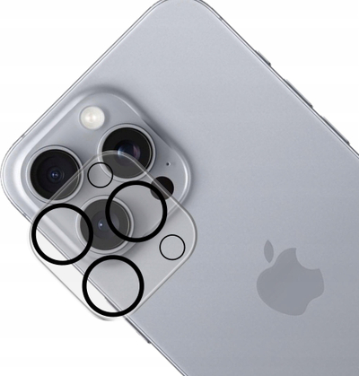 Заштитно стакло за камера Hybrid Glass за Apple iPhone 16 Pro 16 Pro Max, целосно покривање на леќи, калено стакло 9H, транспарентно