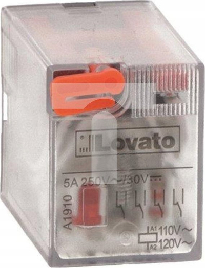 Rele Lovato HR602CA230, spirale 230V AC, 7A DPDT, transparente