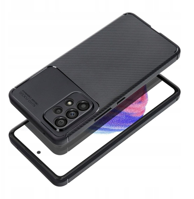 Kapisoll mbrojtës Baseus për Samsung Galaxy S24 FE, TPU, efekt karboni, i zi