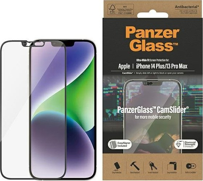 Mbrojtës ekrani PanzerGlass për iPhone 14 Plus dhe 13 Pro Max, xham i temperum, transparent