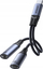 Adapter audio Joyroom 2 në 1, USB C në dy USB C, 60W, gri