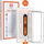 Mbrojtëse ekrani Mobile Origin Orange për iPhone 15 Plus, xham i fortë 9H, set 2 copë, transparente