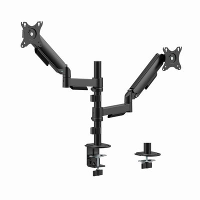 Држач за маса за монитори Gembird MA-DA2P-02, за два монитори 17-32", носивост 9 kg, црн