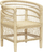 Karrige Atmosphera Malevio, dru mahogany dhe ratan, 82cm, bezhë