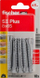 Tiplle plastike Fischer SX Plus 8x65 mm, najlon, set 10 copë, gri