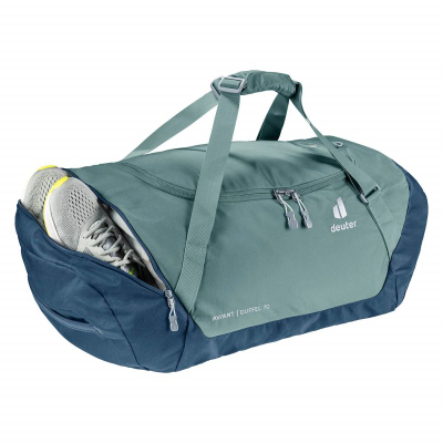 Çantë sportive Deuter AViANT Duffel 70, 70L, materiale të qëndrueshme, jeshile e errët