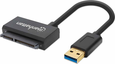Adaptues SATA në USB Manhattan 130424, USB 3.0, për disqe 2.5", i zi