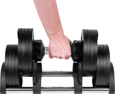 Hantel automatike e rregullueshme Rebel, 36 kg, me rritje nga 2 kg, prej gize
