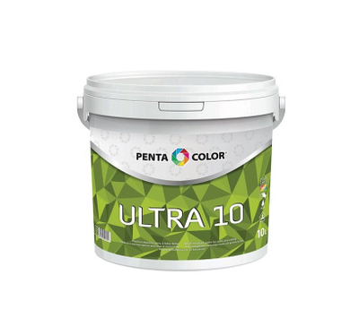 Bojë murale Pentacolor EMUL PAINT ULTRA 10, 10L, e bardhë - 2