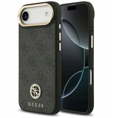 Mbrojtëse telefoni Guess Hardcase 4G, për iPhone 17 Pro, kapak mbrapa, e zezë