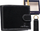 Set portofol dhe varëse çelsash Peterson Wallet Keyring, lëkurë natyrale, RFID, i zi