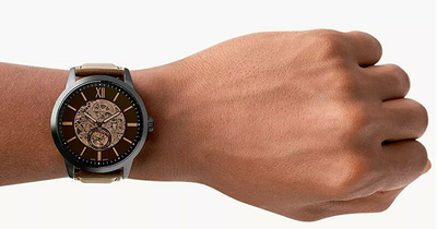 Orë për meshkuj Fossil Townsman Automatic ME3155, kafe