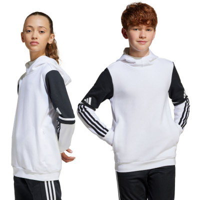 Дуксер со капуљача Adidas Squadra 25 Sweat Hoody Jr JD4807, памук, за деца, црна