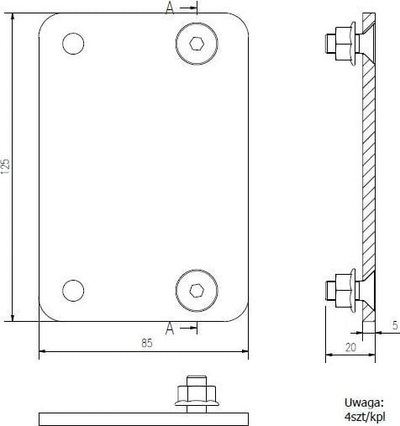 Mbajtëse muri për video wall Edbak VWPOP95-L, 70"-98", mekanizëm pop-out, e zezë