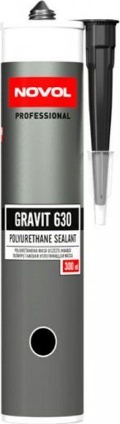 Masë vulosëse poliuretani Novol Gravit 630, 300ml, e zezë