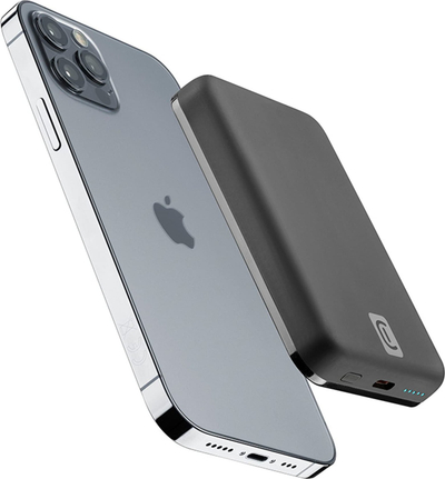 Power bank Cellularline Mag 5000, 5000mAh, wireless magnetik, i zi