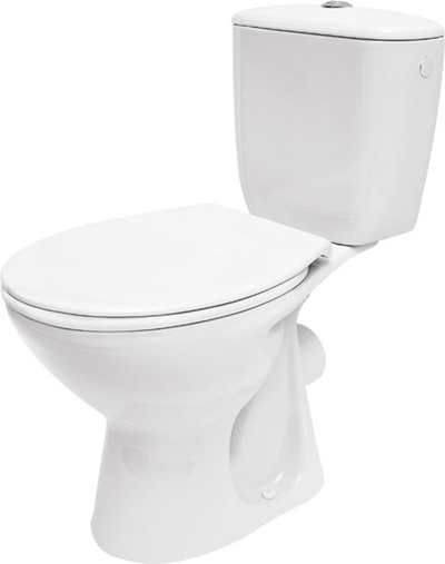 WC комплет Церсанит President, хоризонтален одвод, систем за испирање 3/6L, бел