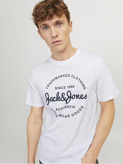 Maicë për meshkuj Jack&Jones, e bardhë