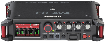 Regjistrues audio fushor Tascam FR-AV4, 4 kanale, 32 bit float, USB-C, i zi