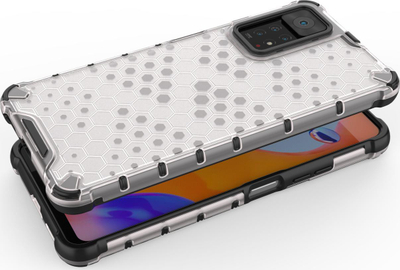 Kapak telefoni Honeycomb për Xiaomi Redmi Note 11 Pro Pro+, TPU PC, transparent