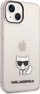 Kasë telefoni Karl Lagerfeld KLHCP14MCTTRI për iPhone 14 Plus, hardcase TPU, dizajn Choupette Body, rozë transparente