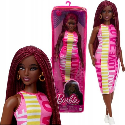 Kukull Barbie Mattel Fashionistas Fashionable Friends HBV18, me rroba moderne