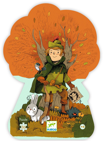 Сложувалка Djeco Robin Hood, 36 делови, со фигури, многубојна