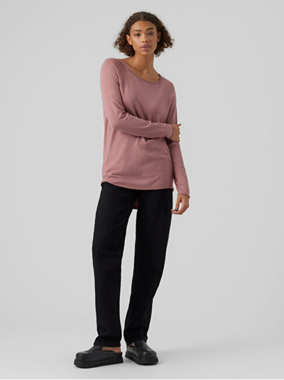 Triko VERO MODA VMNELLIE Relaxed Fit, rozë