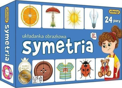 Eдукативна игра Adamigo Picture Puzzle Symmetry, 48 плочки, за деца 3+