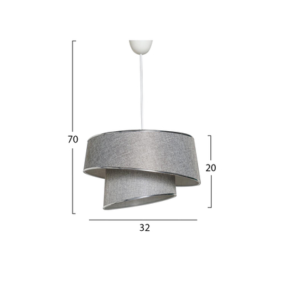 Llambë tavani metal+pëlhurë Ø32×70 cm (HM7356.06)